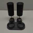 Electric Salt and Pepper Grinder Set - Rechargeable Automatic Salt and Pepper Shakers, Kitchen Appliances with External Adjustable Coarseness, Larger Hopper for Cooking, Home Gifts (2 Pack, Black/Black)