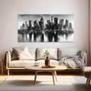 New York City Wall Art Brooklyn Bridge Wall Art For Living Room Print Modern Cityscape Canvas Art Wall Decor Paintings Picture For Bedroom Office Home Wall Decor Chicago Artwork For Walls 24 x 48 In