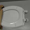 Bemis 7300SLEC Slow Close Toilet Seat, Easy Clean Hinges and Durable Plastic Seat, Made in USA, Elongated, White