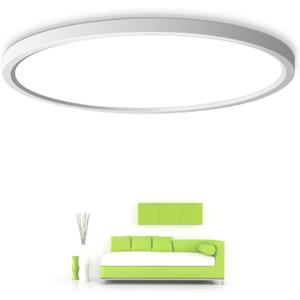 inShareplus 15.7" LED Flush Mount Ceiling Light Fixture, 32W [320W Equiv] Daylight 5000K Thin Flat Modern Ceiling Light for Bedroom, Living Room, Office