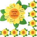 Honoson 24 Pcs Be Kind Sunflower Felt Craft Kit for Kids DIY Grow with Kindness Sign Craft Kit Bulk Summer Sunday School Preschool Students Home Fun Activity Art Projects Teaching Tools