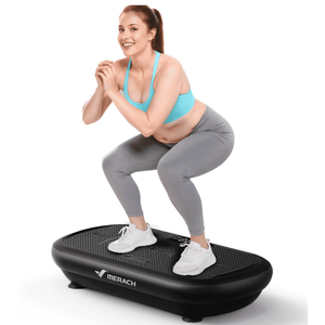 MERACH Vibrating Board - 440 lbs Support, Enhanced Motor, Bluetooth Sync, Full Body Fatburning, Home Gym Equipment