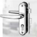 ARTIBETTER Door Handle Lock Stainless Steel Interior Panel Locking Heavy-Duty Front Door Easy Install Modern Security 4.72X 7.48 Inch