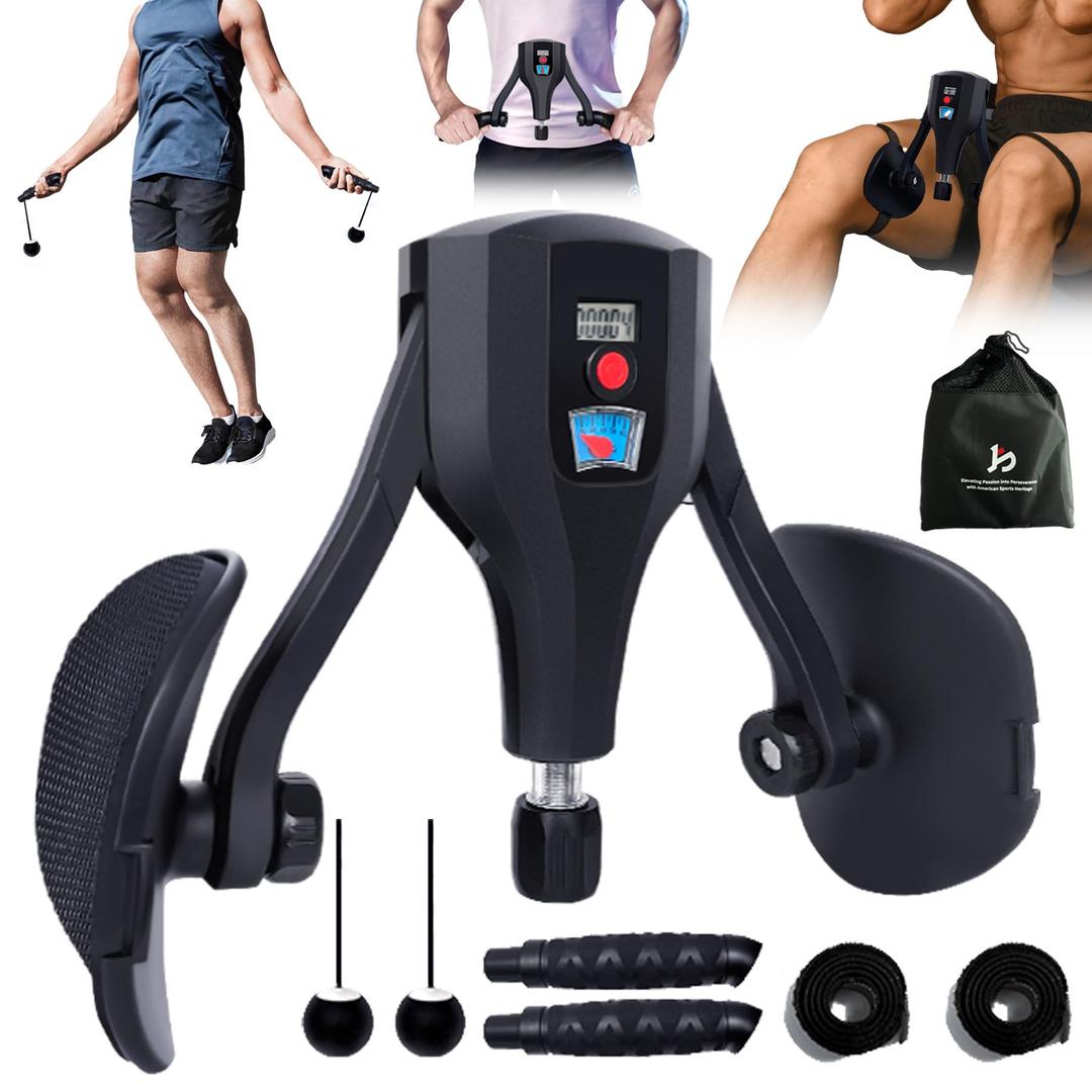 Hiyoga Thigh Trainer 0-132 lbs Adjustable Resistance Pelvic Floor Muscle Kegel Exerciser, Thigh Exerciser & Booty Trainer for Women & Men, Pelvic Floor Exercise Workout Machine (Black)