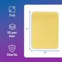 Honey Hydrogel Sheet Dressing 7"x5" - 10 Hydrogel Sheets with 30% Medical Grade Honey for Wounds - Good for Ulcers, Surgical Wounds, Donor Sites, Cuts, Abrasions, and More