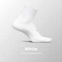Feetures High Performance Max Cushion Quarter Tall Sock for Women & Men - Moisture-Wicking Athletic Socks (White)