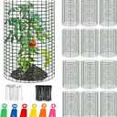 12 Packs Metal Wire Plant Protectors from Animals 24"x 12" Mesh Plant Cage Large Wire Plant Cages for Shrubs Vegetables Flowers (Large)