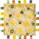 Mary Meyer Taggies Lovey for Baby Security Blankets Original Comfy Blanket with Sensory Tags, 12 x 12-Inches, Bumble Bees