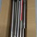 Silver Long Curtain Rod Tension Shower Curtain Rods 30 to 120 inch Adjustable Heavy Duty Rods for Bathroom Windows Outdoor Spliced Telescopic Design No Drill No Slip Stainless Steel