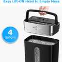BONSEN Shredder for Home Office, 4 Gallons 8-Sheet Cross Cut Credit Card Shredder, Small Paper Shredder for Home Use, High Security Level P-4, ETL Certification (S3101)