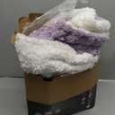 Heated Blanket Electric Throw 50'' x 60'' - Fluffy Ultra Soft Electric Blanket with 3D Stylish Design, 240g Plus 200g Sherpa, 5 Heating Levels and 4 Hours Auto Off, Machine Washable, Lavender Violet