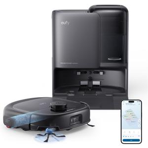 eufy Robot Vacuum E25, 20,000 Pa Suction,HydroJet Always-Clean Roller Mop, All-in-One Robot Vacuum and Mop Combo, Edge-to-Corner Cleaning, Zero-Tangle Design, AI Obstacle Avoidance (Upgraded)