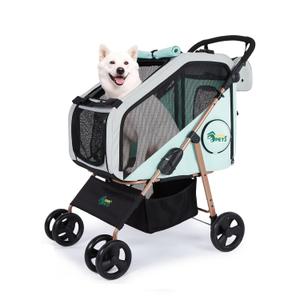 Ownpets 3 in 1 Dog Stroller & Car Seat, Foldable Dogs Carrier