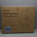 24" Prize Wheel - Dual Use Tabletop or Height Adjustable Floor Stand Heavy Duty Spinner Wheel of Fortune with 12 Slots & Dry Erase & Eraser for Carnival, Trade Show, Fortune Spinning Game