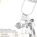 Dynastus Touch Up Composite HVLP Air Spray Gun Detail Paint Sprayer Spot Repair, with Digital Air Pressure Regulator