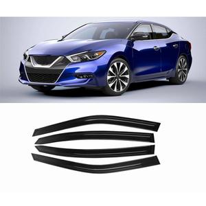 Tape-On Window Visors 4-Piece for 2016-2024 Nissan Maxima Sun Rain Guards Shield Shade Smoke