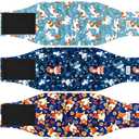 5 Pack Dog Diapers Male Reusable, Premium Belly Bands for Male Dogs, High Absorbing Dog Pee Wraps for Doggie in Incontinence or Training Flower M (Cute Puppy)