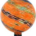 Sunnydaze 10-Inch Gazing Ball for Garden - Glass Gazing Globe for Outside - Garden Orb Yard Decor - Sunset Sky