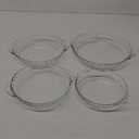 4 Packs Glass Pie Plates, MCIRCO Deep Pie Pans Set (7"/8"/9"/10"), Pie Baking Dishes with Handles for Baking and Serving, Clear