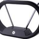 GE Traditional Rabbit Ears Indoor Black TV Antenna, Dipoles, Weighted Base, Tabletop Antenna, Digital, HDTV Antenna, Smart TV Compatible, 4K 1080P VHF UHF, Compact Design, 33675 Black