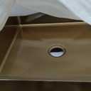 15"x15" Bathroom Vessel Sink Square - Brushed Gold NANO-PVD, 16 Gauge 304 Stainless Steel, Above Counter Modern Vanity Lavatory Bath Sink Basin