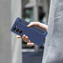 Maxdara for Samsung Z Fold 6 Case, with S Pen Slot & Privacy Tempered Glass Screen Protector & Hidden Kickstand, Support Wireless Charging Phone Cover for Galaxy Z Fold 6 5G, Blue (Privacy Screen)