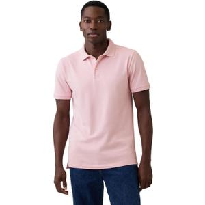 Gap Men's Stretch Pique Polo Shirt (XX-Large, Pure Pink)