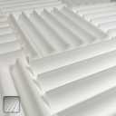 White Acoustic Foam Panels for Sound Dampening and Absorption - 2.5 Inches Thick - 12x12 Tiles - 2 Pack (Wedge-2 Pack)