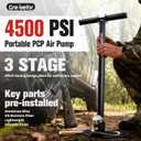 PCP Hand Pump 4500 PSI / 30MPa, Critical Parts Pre-Assembled with Oil-Moisture Filter PCP Air Pump for PCP Air Rifles, PCP Airguns, HPA Tanks, Paintball