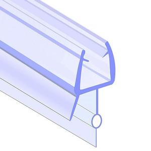 B009 Shower Door Bottom Seal Sweep Stop Shower Leaking, 2-Pack Frameless Glass Seal Strip for 3/8″ Glass, Length 47″, 3 Section Segmented Installation(15.7inch*3) Minor Defect