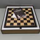 VAMSLOVE Wooden Chess Checkers Game Set 15.5" Large Size Board w/Storage Drawers, Weighted Chess Pieces - 2 Extra Queens 3" King, Gift for Birthday Housewarming Retirement - Black