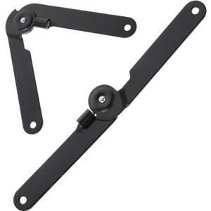 2 PCS 180 Degree Lid Support Hinge Black Rotatable Folding Hinges Heavy Duty Locking Hinges for Furniture Cabinet Door Box Cupboard Hardware Locks Box