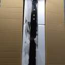 RUMOSE Matte Black Shower Panel Tower System, 5-Function Shower Faucet Set LED, Light Rainfall Shower Head Digital Display with Massage Jets Tub Spout Shower Shelves, Stainless Steel, Wall Mount