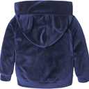 Kids Tales Baby Boys Girls Velvet Sweatsuit Cute Ear Hooded Fleece Pullover and Pants Outfits Set (Blue)