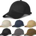 6Pack Unisex Vintage Washed Cotton Baseball Cap Soft Unconstructed Plain Blank Adjustable Size Dad Hat (US, Alpha, One Size, 6 Pcs-A)