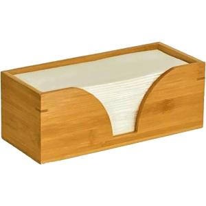 Natural Bamboo Countertop Multifold Paper Towel Holder by Kitchen Noble