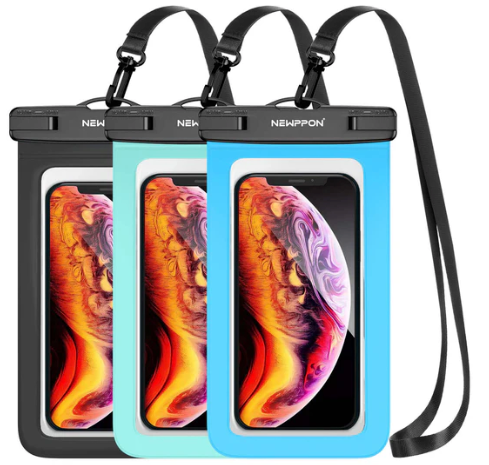 Newppon 3pcs Waterproof Floating Bag Phone Case Waterproof Pouch Outdoor Phone Protector Cellphone Bag Ipx8