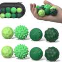 Magnetic Balls Fidget Toy Adults - 8pcs Sensory Attraction Stress Balls with Silicone Shell for Adults to Calm Restless Hands Anxious Mind, Office Desk Stress Magnetic Fidget Balls for Anxiety Relief (Green)