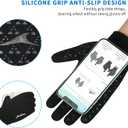 Achiou Winter Gloves for Men Women, 2 Pairs Touch Screen Texting Warm Running Gloves Thermal Soft Knit Lining, Elastic Cuff L