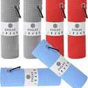 6 Pcs Golf Bag Towels,16" X 16",Microfiber Waffle Pattern for Golf Bags Towel for Men Women,Fishing Essentials Gifts with Carabiner Clip,Dish Cloth,Kitchen Clean Towels (Gray/Blue/Red)