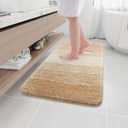 Arotive Microfiber Bathroom Rugs, Shaggy Soft and Absorbent Bath Rug, Non-Slip, Thick Plush Machine Washable Dry Bath Mats for Bathroom, Tub and Shower, 40x24, Beige, Rectangular