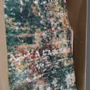 RELEANY Washable Area Rugs 8'x10' Non-Slip Modern Abstract Soft for Living Room Entryway Bedroom Nursery, Print Pattern, Green Orange Rust Red Cream Colorful