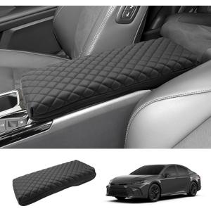 Coleya 2025 Camry Center Console Cover for Toyota Camry (LE/SE/XLE/XSE), Waterproof&Comfy Leather Cushion 2025 Camry Console Armrest Cover 2025 Camry Accessories (Padded)