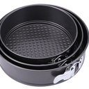 Springform Pan, Nonstick Cake Pan, Round cheesecake pan with leak-proof non-stick bottom removable bakeware.3 pieces 3 sizes, 18, 20 and 22 cm for Cakes, Cheesecakes, Pizzas and Quiches.