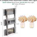 Anount Mason Jar Sconces,Besuerte Rustic Wall Decor Set of Two,LED String Lights for Modern Living Room, Home Decor Living Room Wall Art, 6 Hour Timer Set of 2 Grey (11.8" H x 7.1" W)