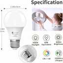 2 x evelor 6-Pack A19 LED Light Bulbs,60 Watt Equivalent Daylight 5000K with E26 Base,Efficient 9W,800 Lumens Non-Dimmable LED Bulbs,15000 Hours, Ideal for Bedroom Living Room