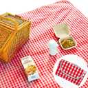 Cute Gingham Picnic Blanket, Waterproof Foldable, in Large 80x60in and Extra Large 80x80in, Portable Compact Beach Blanket, Oversized XL Outdoor Mat (Red, X-Large)
