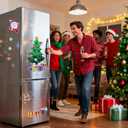 Veemoon Christmas Refrigerator Magnets Decorations, Festive Fridge Magnetic Stickers Magnetic Christmas Tree DIY Accessiores Xmas Magnets Craft for Winter Holiday Kitchen Home Party, Multi-Color