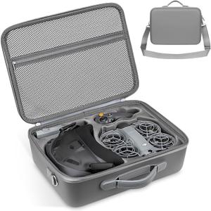 Carrying Case for DJI Neo 2 Accessories, Hard Shell Travel Storage Bag Compatible with DJI Goggles N3, RC Motion 3, Batteries & Charger Hub Shoulder Protection Box