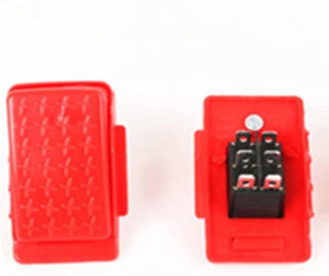 Accelerator Foot Pedal Electric Switch Accessories for Kids Reset Control Switch Children Electric Ride On Toy Car Replacement Parts Red 6-pin Socket